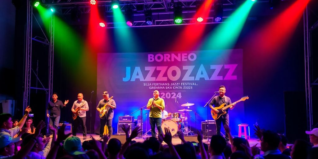 Gerhana Ska Cinta performing at Borneo Jazz Festival 2024.